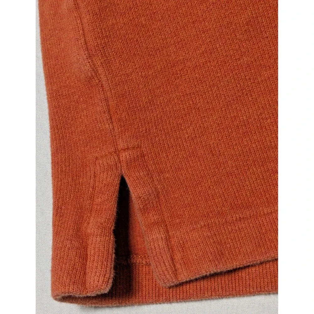 POLO RALPH LAUREN Men XL Blue Pony‎ 1/4 Zip Orange Cotton Pullover